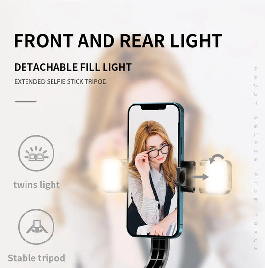Wireless Bluetooth Double Fill Light Tripod with Remote Shutter for Android & iOS Smartphones