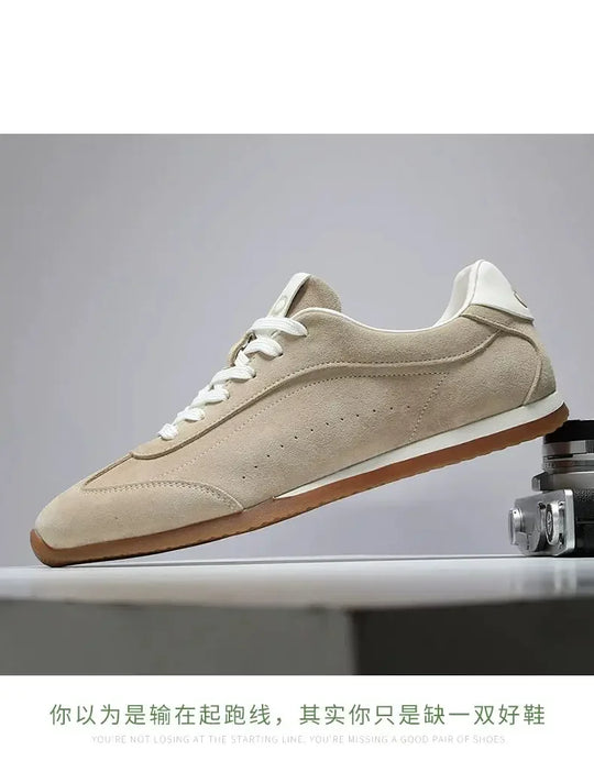 Non slip sneakers simple elegant style soft wear resistant sole lightweight breathable casual trainers for men women streetwear