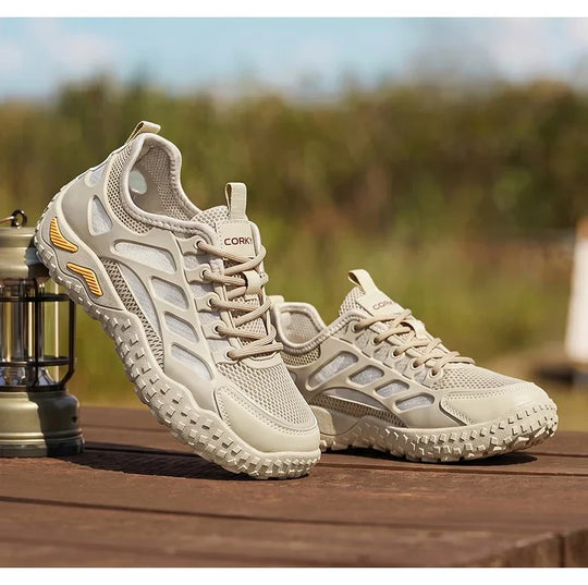 Men's Casual Sneakers Breathable New Versatile Mesh Casual Shoes Summer Anti Slip Wear-resistant Hiking Shoes Outdoor Walking
