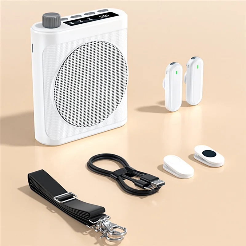 Wireless Megaphone Speaker Voice Amplifier With Lavalier Microphone For Teachers, Elderly, Tour Guides
