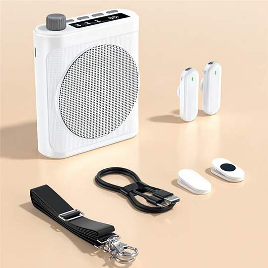 Wireless Megaphone Speaker Voice Amplifier With Lavalier Microphone For Teachers, Elderly, Tour Guides