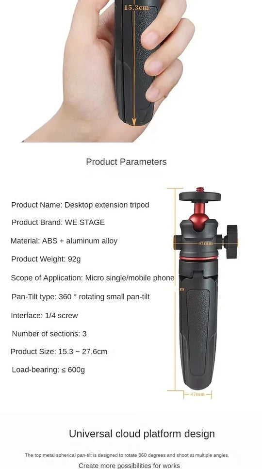 MT-08 Mini Extendable Desktop Tripod
