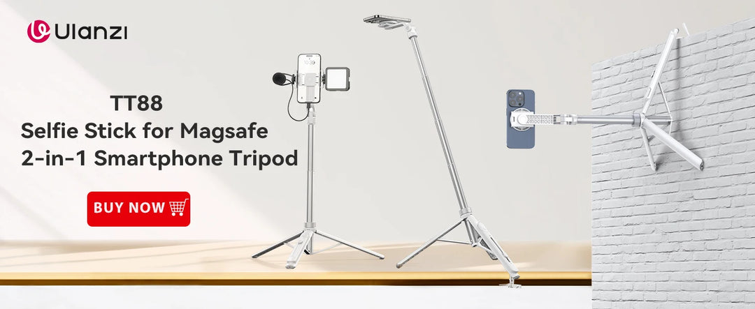 Ulanzi MT-79 2M Portable Universal Tripod Aluminum Alloy Lamp Holder Support LT028 Fill Light Lightweight Camera Action Camera
