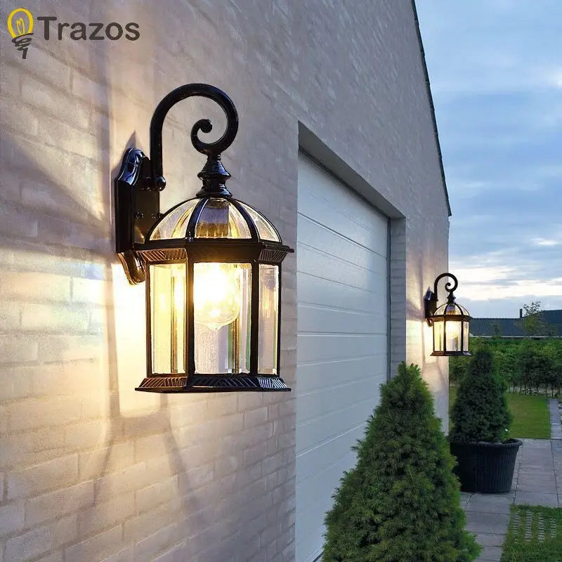 Outdoor WallLamp Waterproof Retro American Villa Courtyard Aisle Corridor Outdoor Simple Garden LED Balcony Wall Lamp