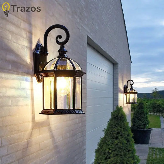 Outdoor WallLamp Waterproof Retro American Villa Courtyard Aisle Corridor Outdoor Simple Garden LED Balcony Wall Lamp
