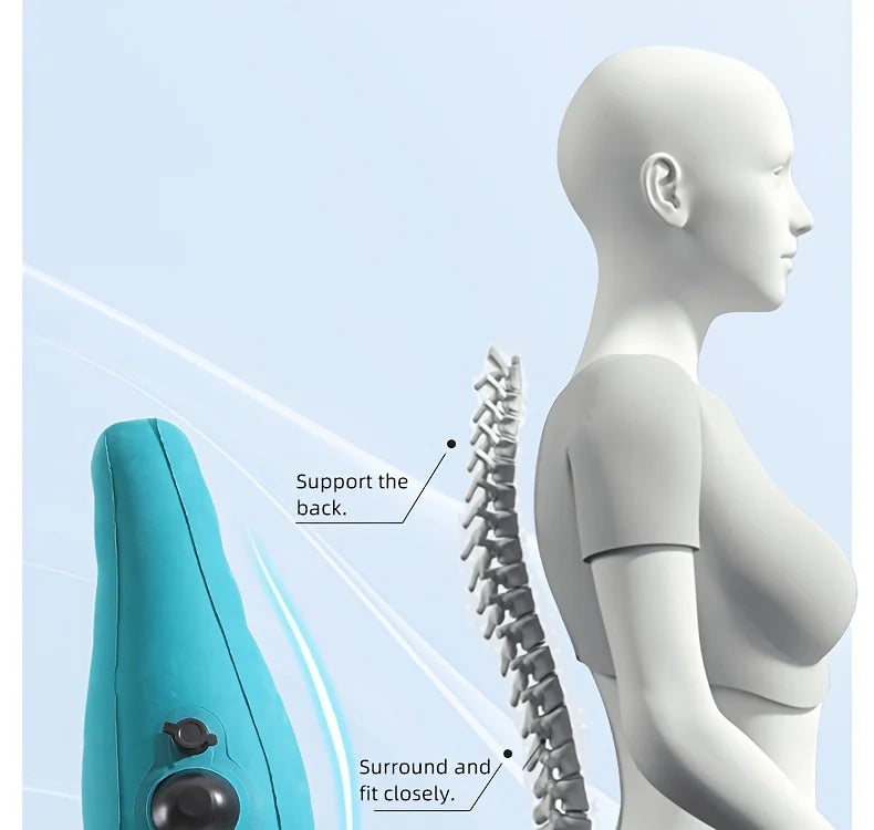 Ergonomic Inflatable Lumbar Support Pillow
