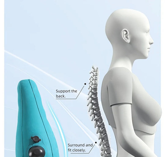 Ergonomic Inflatable Lumbar Support Pillow