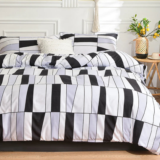 Black Marble Duvet Cover Sets Single/Queen/King Comforter Cover220x240 Reacive Printed Double Bed Cover200x200 Quilt Cover Sets