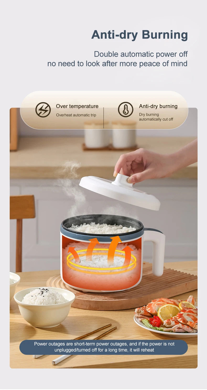 Electric Mini Rice Cooker and Multifunction Pot