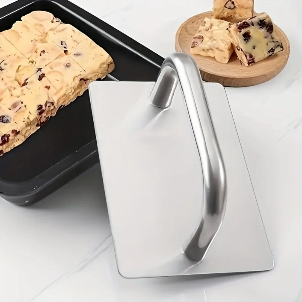 1pc Stainless Steel Burger Press Dough Compactor with Handle Kitchen Baking Tool for Pastries Pies Cookies Kitchen Accessories