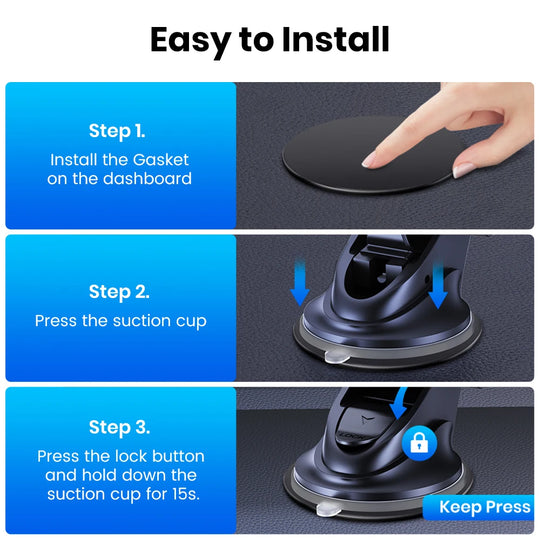 TOPK Magnetic Car Phone Holder Mount For Magsafe IPhone15 Pro Max Single-Hand Operation Metal Hook Magnetic Phone Holder for Car