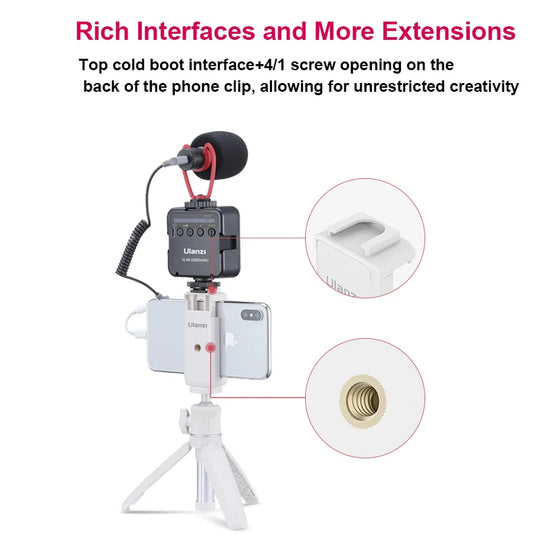 White Foldable Tripod & Monopod Mount for DSLR, Android, iPhone, Smartphone (1/4'' Thread)