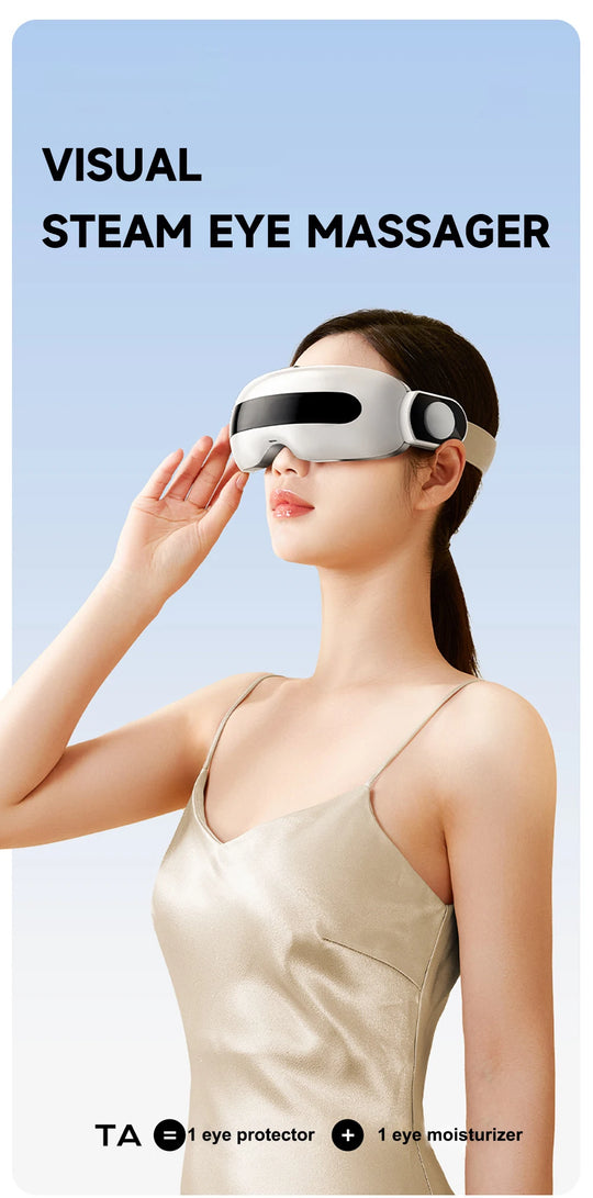 Eye Massager with Heat Smart Airbag Vibration Visible Eye Massage Hot Compress Bluetooth Music Eye Moistening Massager Device