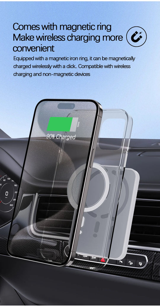 15W Magnetic Car Wireless Charger