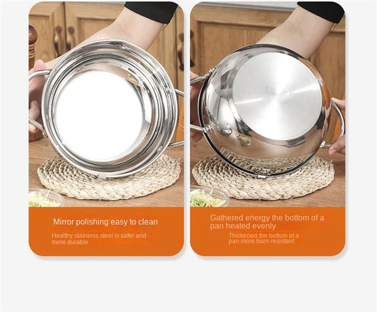 Japanese Deep Frying Pot with a Thermometer and a Lid 304 Stainless Steel Kitchen Tempura Fryer Pan 20/24cm Induction Heating Pa