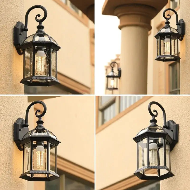 Outdoor WallLamp Waterproof Retro American Villa Courtyard Aisle Corridor Outdoor Simple Garden LED Balcony Wall Lamp