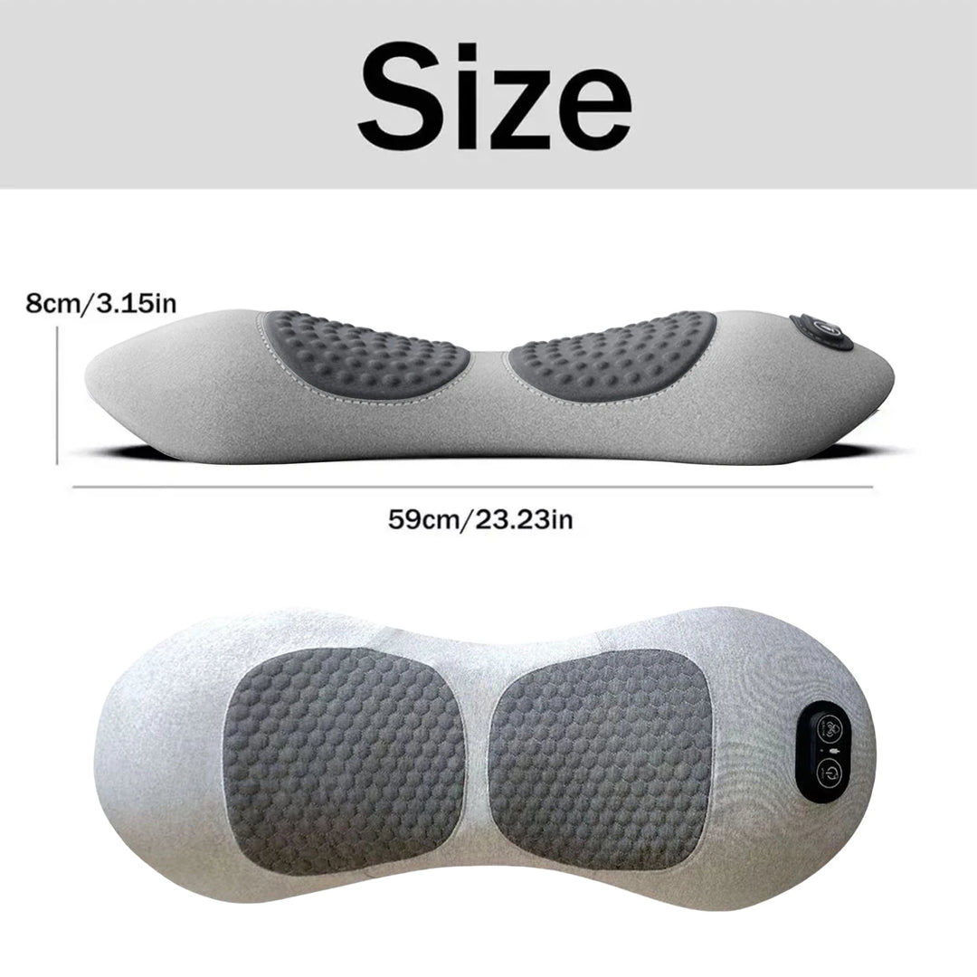 3-in-1 Back Massager with Relief Bed Sleeping Shiatsu Deep Tissue Portable Shoulder Lower Back Pain Relief Waist Massager Pillow