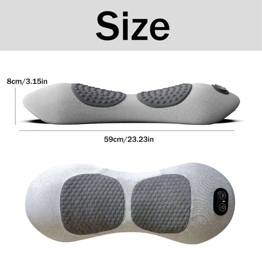 3-in-1 Back Massager with Relief Bed Sleeping Shiatsu Deep Tissue Portable Shoulder Lower Back Pain Relief Waist Massager Pillow