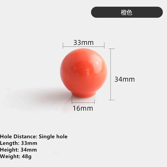 Handles Drawer Cabinet Furniture Kitchen Handles for Cabinet Knob Door Drawer Knob Colour Ceramics Rotundity Single Hole