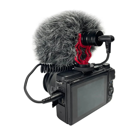 Professional Interview Condenser Video Shotgun Microphone with 3.5mm Audio Cable for DSLR DV Camcorder iPhone Andoid Smartphone