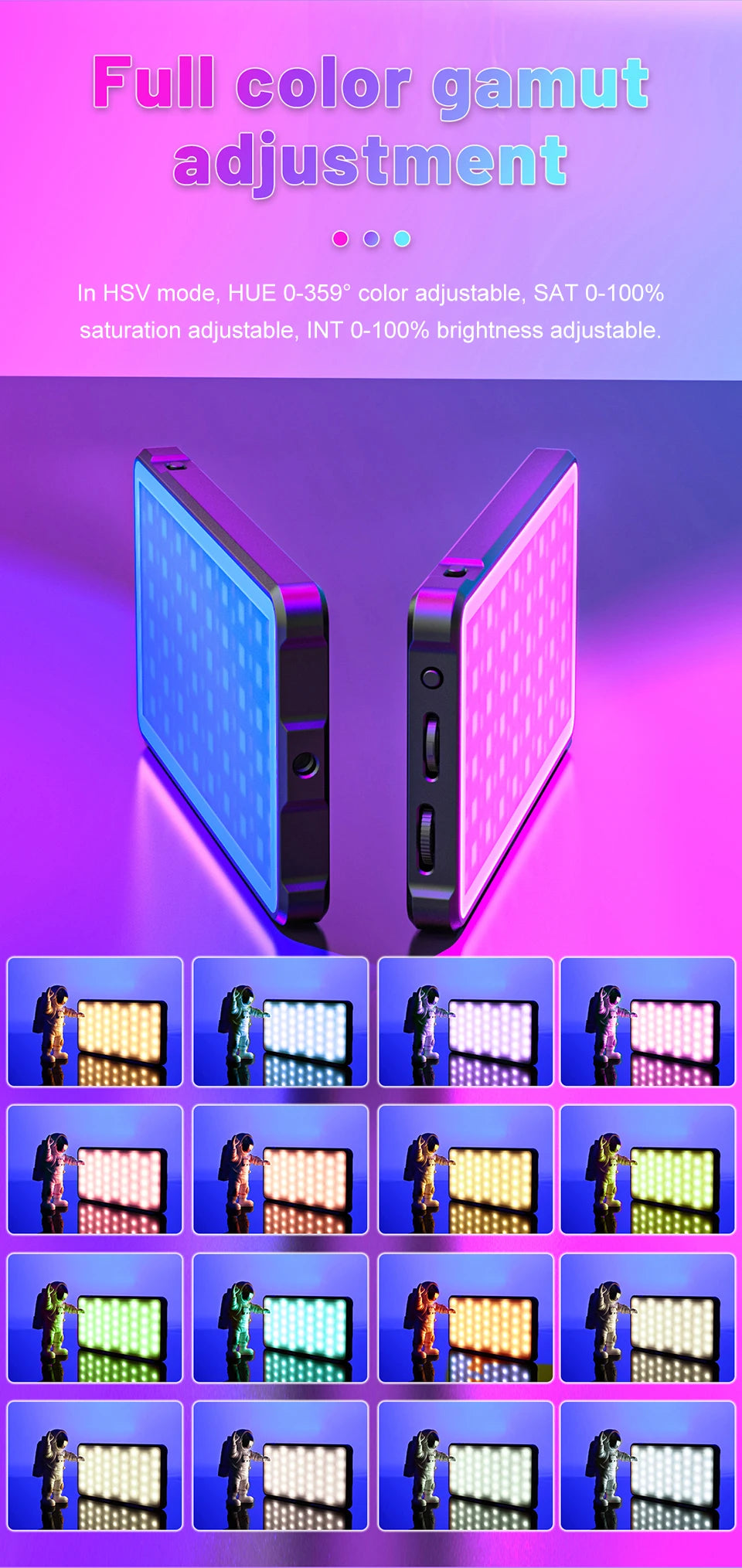 MAMEN 70° Spotlight RGB Video Light