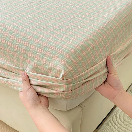 Pure Cotton Fitted Sheet Adults Kids Room Bedsheets Single/Twin/Queen/King Size Bed Cover простынь Soft Mattress Protector