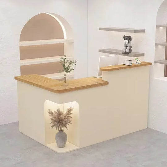 Bar Modern Reception Desk Tall Cabinet Lights Office Table Reception Desk Commercial Cashier Mostrador Garden Furniture Sets