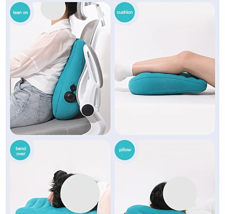 Ergonomic Inflatable Lumbar Support Pillow