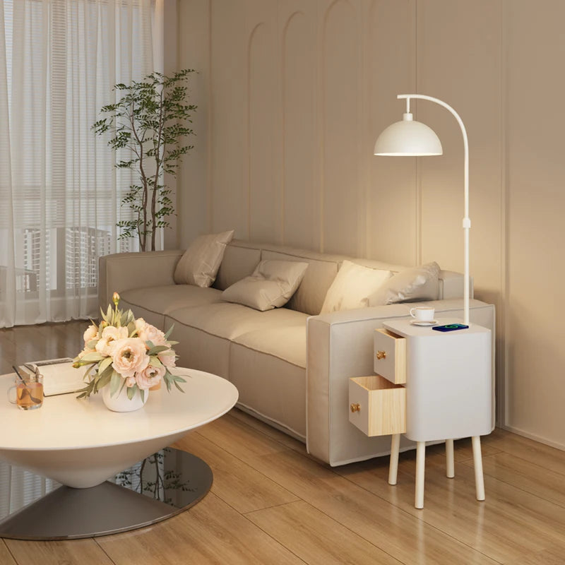 Italian Luxury Nightstand with Light Drawers