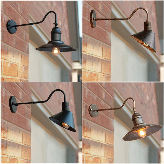 American Industrial Wall Lamp Porch Lamp Outdoor Courtyard Garden Lamp Billboard Park Wall Light Stair Bedside Bedroom Lighting
