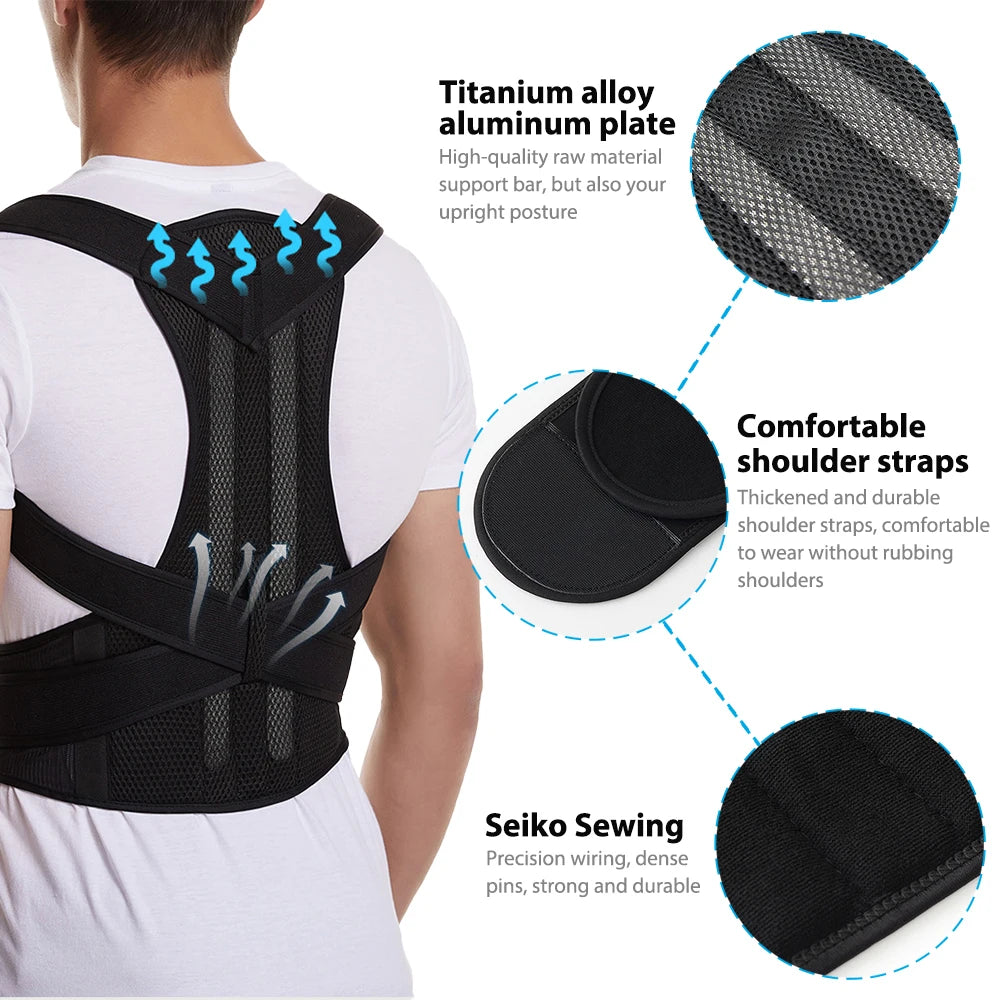 Back Brace Posture Corrector Belt for Women & Men