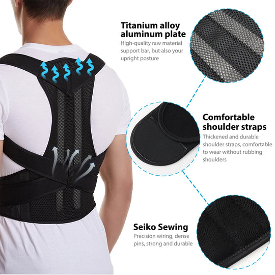 Back Brace Posture Corrector Belt for Women & Men
