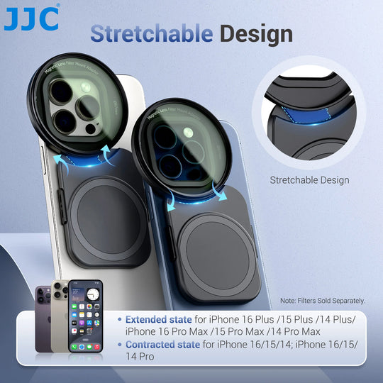 Cold Shoe Mount & Lens Filter Ring for iPhone 16/15/14 Pro/Pro Max