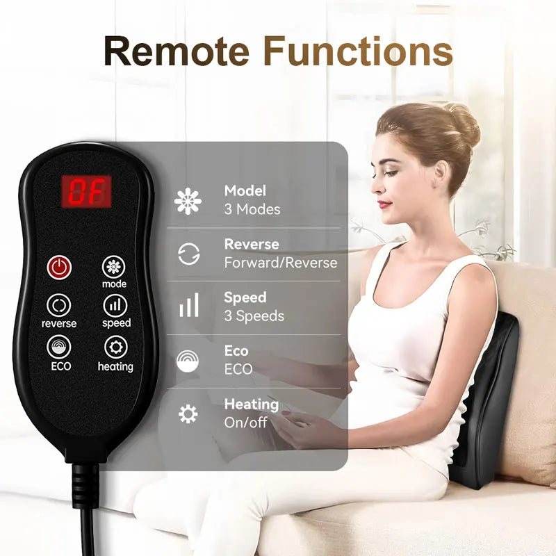 Neck Pillow Massager 3 Speed Adjustment Vibration Heating Massage Machine Can Be Used To Relax Shoulder, Neck, And Back Muscle