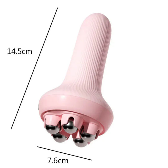 Deep Tissue Handheld Massage Ball with Roller Balls for Neck, Back & Shoulder Pain Relief, Manual 360° Muscle Relax Tool