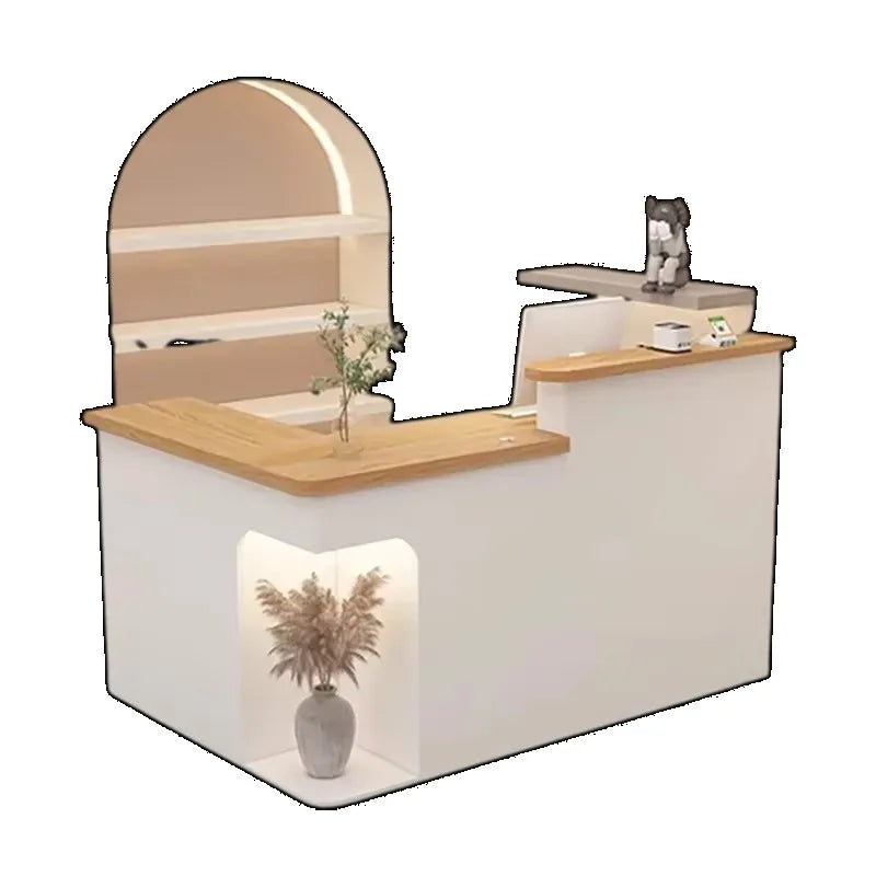 Bar Modern Reception Desk Tall Cabinet Lights Office Table Reception Desk Commercial Cashier Mostrador Garden Furniture Sets