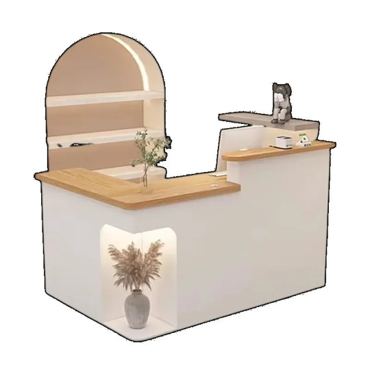 Bar Modern Reception Desk Tall Cabinet Lights Office Table Reception Desk Commercial Cashier Mostrador Garden Furniture Sets
