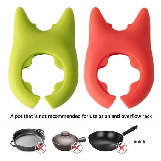 Portable Silicone Anti-Overflow Pot Lid Clip & Anti-Scalding Holder