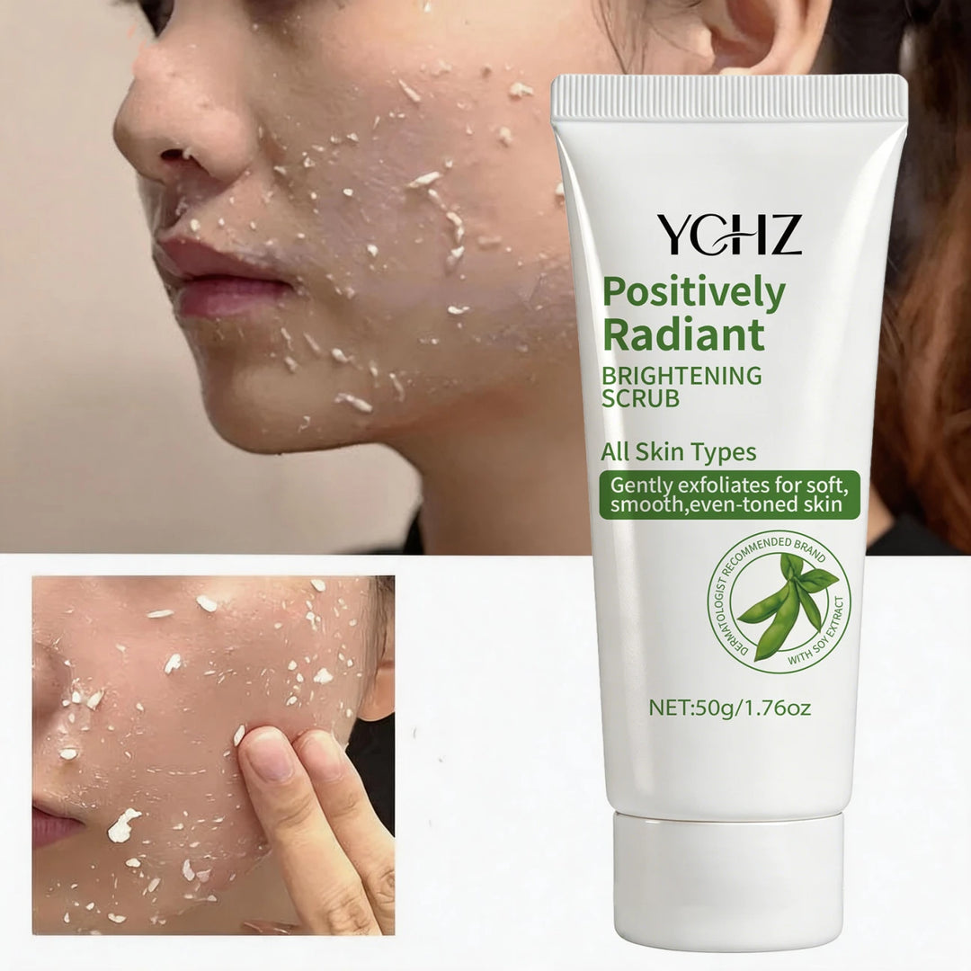 Radiant Skin Cleansing Scrub Gel, Moisturizing Formula, Rich in Soybean Extract, Helps Improve Skin Tone and Texture; Oil-Free