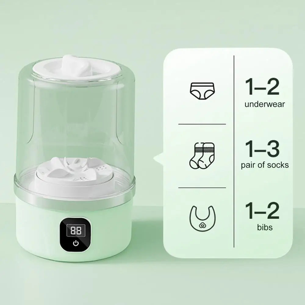 Underwear Washing Machine Mini Laundry Washer Cleaning For Underwear Rechargeable Baby Clothes Cleaning Appliance For Towels