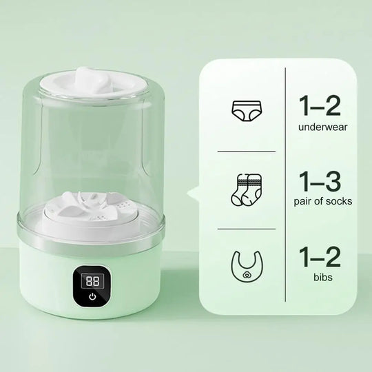 Underwear Washing Machine Mini Laundry Washer Cleaning For Underwear Rechargeable Baby Clothes Cleaning Appliance For Towels
