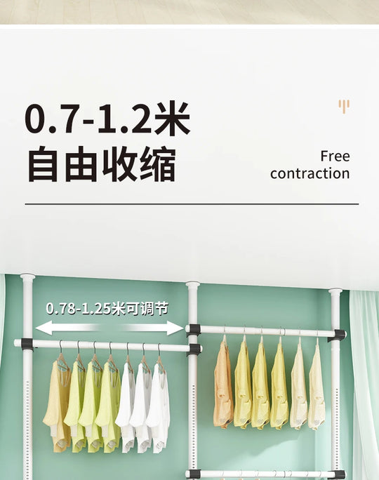 Dressing Rooms Hanger Floor Clothes Racks Clothing Shoe Floor Bedroom Garment Rack Rail Free Standing Percheros Furniture