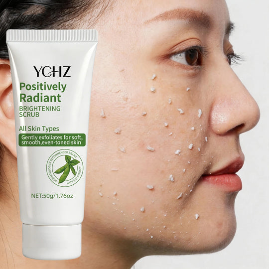 Radiant Skin Cleansing Scrub Gel, Moisturizing Formula, Rich in Soybean Extract, Helps Improve Skin Tone and Texture; Oil-Free