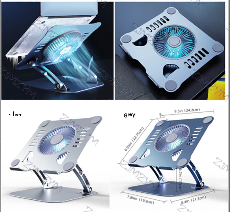 Aluminum Laptop Stand with Cooling Fan