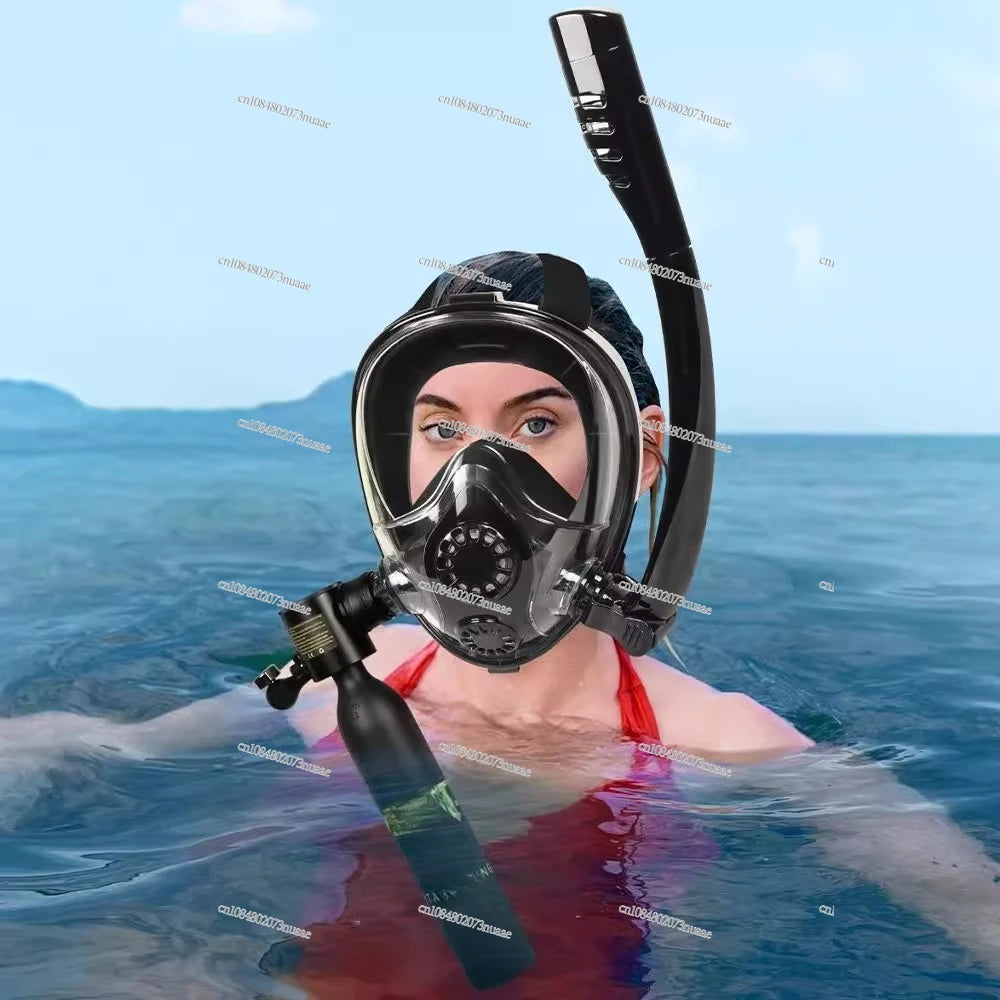 Diving Full Face Mask with Oxygen Cylinder