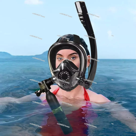 Diving Full Face Mask with Oxygen Cylinder