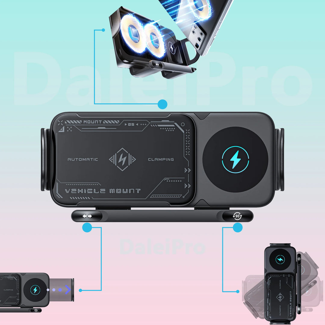 Foldable Wireless Car Phone Holder