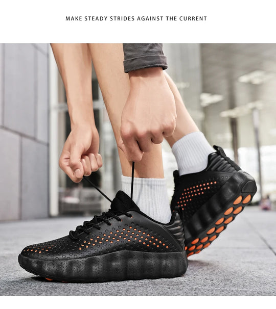 Men's Comfortable Running Shoes Breathable Thick sole Non-slip Casual Sports Shoes Cushioning Outdoor Walking Sneakers For Men