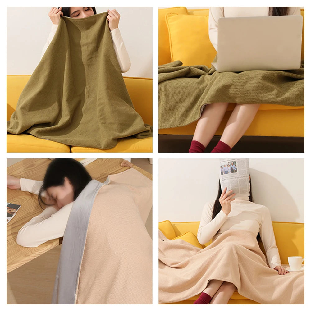 Heated Shawl Wraps For Women Energy Saving USB Powered Heating Blanket Keep Warm Body Lightweight Comfy For Office Bedroom Home