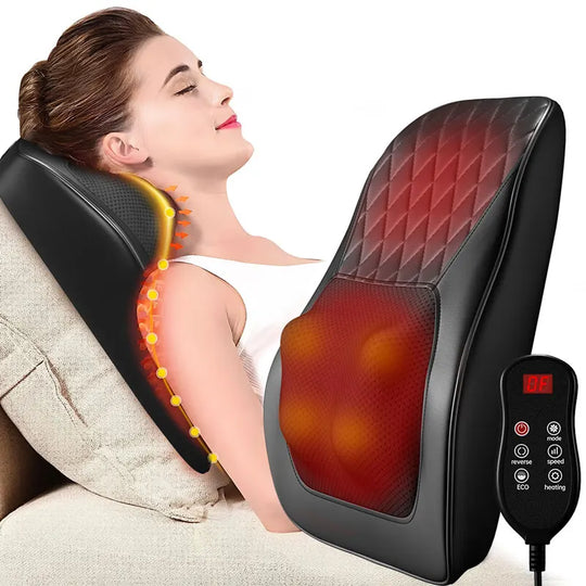 Neck Pillow Massager 3 Speed Adjustment Vibration Heating Massage Machine Can Be Used To Relax Shoulder, Neck, And Back Muscle